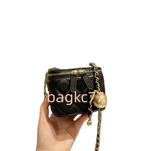 7A Premium Kaliteli Kadınlar Crossbody Bags Omuz Çantaları Tasarımcı Lüks Mini Taşınabilir Kutu Kozmetik Ruj Koyun Dinili Siyah Bayanlar Moda Küçük Çantalar G