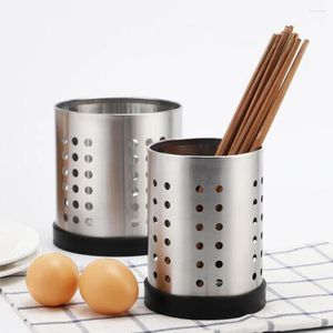 Kitchen Storage 1pc Utensils Stainless Steel Chopsticks Holder Drying Rack Basket Tableware Drainer For Home Restaurant