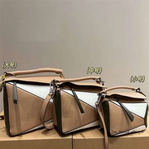 Shoulder Bags 2023 Designer Bag Genuine Leather Handbag Shoulder Bucket Woman Bags Puzzle Clutch Totes Crossbody Mini Geometry Square Contrast Color 508