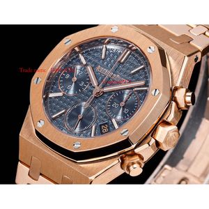 Steel 7750 المصممين الميكانيكيين يشاهدون ساعة معصم كرونوغراف 38 مم AAAA MONTRE LUXE WATCHES MENS 26715 MOVIESS AUTOMATIQUE 855 MONTREDELUXE