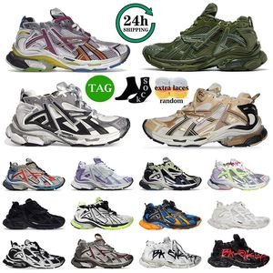 2024 Torty biegaczy Sneakers 7.0 Designer Baleciaga Buty platforma marka Graffiti White Black Deconstruction Transt Women Men Tracks Treners Runner 7 Tess S.Gomma