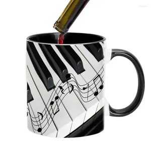 Tazze Musica Tazza da caffè Tazze da tè Chitarre Pianoforte Violino 350 ml Decorazioni da scrivania in ceramica Divertenti