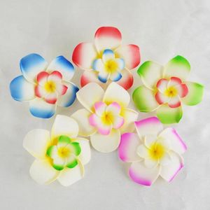 Dekorativa blommor 9cm Plumeria Hawaiian Pe Foam Frangipani Artificial Flower HeadDress Egg For Wedding Decor Party Supplies