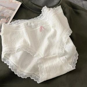 Damenhöschen, weich, süß, niedlich, Baumwolle, Schritt, mittlere Taille, Slips, japanischer Stil, Schleife, nahtlos, Dessous für Damen