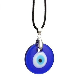 Collane con ciondolo Collana con ciondolo turco Blue Devil Eye per uomo Donna Vetro Evil Eyes Collane Accessori per gioielli Regalo per feste Drop Dhsnh