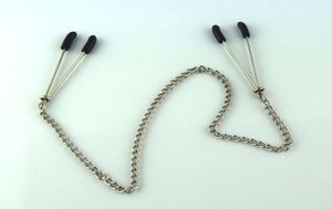 Schowe klipsy na sutki ze stali nierdzewnej Niewoli zaciski wargowe urządzenie rozciągające stymulator piersi z łańcuchową dorosłą zabawką seksuową BDSM dla CO7497364