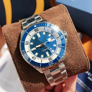 U1 Top AAA Bretiling Watch Super Ocean Men Automatic Mechanical Series Waterproof Sports High Quality Ceramic Ring Soft Rubber Band Sapphire Glass Wristwatch