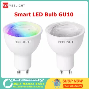 コントロール2021 New Yeelight LED GU10 Dimmable/Colorful Smart LED Bulb AC 220240V 4.8W 2700K GoogleアシスタントAlexa Razer Chromaとの作業