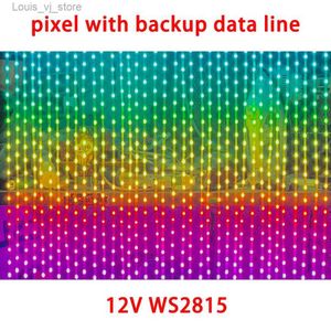 Stringhe LED 100m2000LED 12V WS2815 con linea dati di backup pixel seed indirizzabili RGBIC Dreamcolor Luci natalizie Stringa 4 fili 26AWG YQ240401