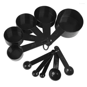 Cucchiai misurini 10 pezzi Set nero Utensili Aimanwu in plastica per latte in polvere da forno
