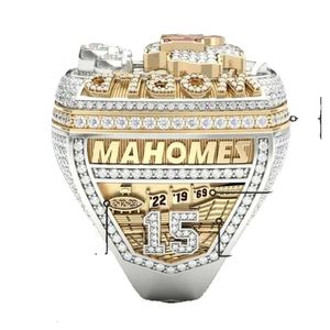 2022 2023 KC Super Bowl Team Champions Championship Ring With Tood Display Box Souvenir Men Fan Gift Drop Shipping