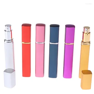 Butelki do przechowywania 12 ml puste perfumy atomizer butelka metalowa obudowa aluminiowa dysza z napędem przenośnym przenośnym pojemnikiem kosmetycznym