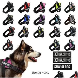 Dog Training Obedience Harnesses Customizable For Chest Harness Collar With Handle Fashion Reflective Vest Small Medium L Homefavor Dh29Q