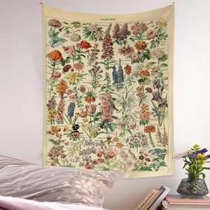 Гобелены, подвесные настенные декоративные гобелены, одеяло с грибным/цветочным принтом, ковер для спальни, гостиной, изголовье 150x200 см