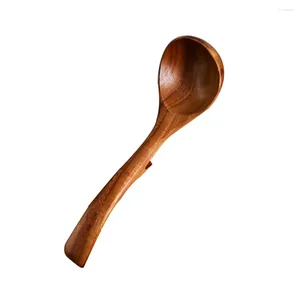 Spoons Long Handle Soup Ladle Porridge Spoon Wooden Serving Cookware