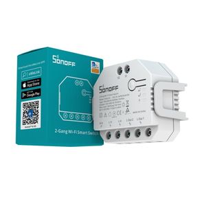 Sonoff dualr3 duplo diy relé de controle inteligente módulo casa wifi mini interruptor medição energia em dois sentidos tempo trabalho com ewelink app3677195