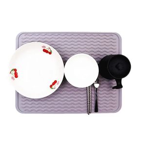 2024 Large Multifuctional Silicone Protection Drying Mat Heat Insulation Holder Dish Cup Draining Pad Table Placemat Tray Kitchenware