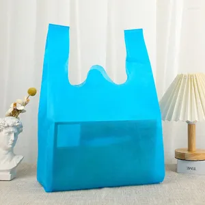 Gift Wrap 1000pcs/Lot Custom Logo Non Woven Vest T-shirt Shopping Fabric Bag Reusable Clothing Store Packing