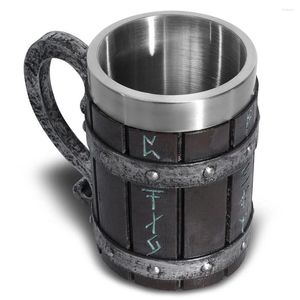 Mugs Wine Cup Graved Decorative Viking Anti-Rust Club Bar Mug Drinkware