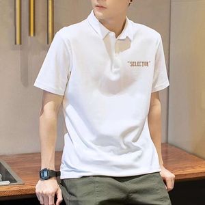 짧은 슬리브 티셔츠 남자 폴로 셔츠 스프링 새로운 느슨하고 다재다능한 반 소매 티셔츠 중국-치은 옷깃면 셔츠 INS 패션