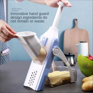 2024 Manuell Gemüse Slicer Faltbares Reifenschneider -Küche Gadgets Safe Gemüse -Slicer leicht zu schneiden Kartoffelchips Französisch -Bratenwerkzeug 1. für