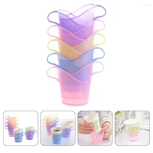 Disposable Cups Straws 10 Pcs Water Cup Holder Coffee Mug Office Heat-resistant Paper Mugs Base Party Accessory Insulated