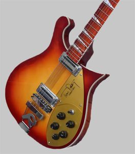 Heißer Verkauf gute Qualität E-Gitarre Hochwertige 660 E-Gitarre 12 Saiten Kirschrot R Kordelzug Palisander