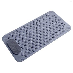 Bath Mats Bathroom Accessories TPE Foot Massage Area Washable Drain Holes With Suction Cups Stall Floors For Bathtub Soft Touch Shower Mat