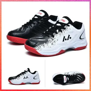 Badminton Original LEFUS Black White Caspia Badminton Shoes for Men Table Tennis Volleyball Sneakers Training Tenis Sports Handball Shoes