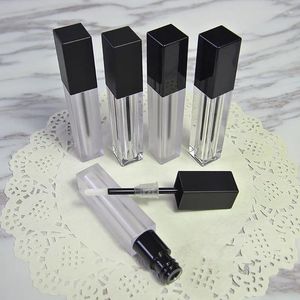 Förvaringsflaskor 20 x 6 ml plastresbehållare klar frostad tom lipgloss plumper tube fodral flytande läppstift batom påfyllbar flaska