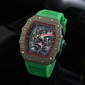 Richardmills lyxiga armbandsur Automatisk kronograf Swiss Technology Casual Sport för män Top Brand Quartz Wrist Mans Clock Fashion Chronograph Silicone BA