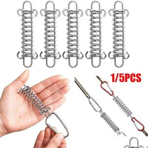 Tendas e abrigos de aço inoxidável Wind Rope Spring Gancho de alta resistência para Cam Pro Fixo Tarps Tenda Drop Delivery Sports Outdoor Camp Ot1UF