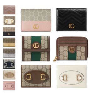 Luxurys Women's Ophidia Marmont Wallet Coin Purses With Box Card Case Key Pouch ID Card Holders Fashion Mens Leather Cardholder Designer Plånböcker Keychain Purse