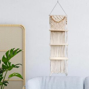 Tapestries Modern Macrame Wall Hanging Shelf Storage Rack Tapestry Hanger Home Decor