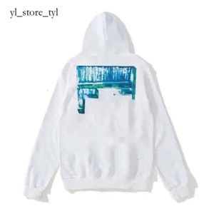 Off Whitehoodie Designer Offend Sweatshirts Sweater målade av White X Arrow Crope Rand Loose Hoodie and Women's T Shirts Off W Hot Office 9006