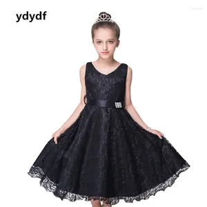 Casual Dresses Style Lace Tank Flower Girl Children Infantis Kläddräkt 2-7 Ålder