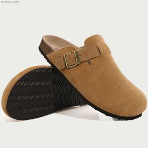 THIPPOR DE ATLENTICA ATLICE ATRIBUILES SHEVALUES MATHA EMPRESSÃO MAN HOMENS CLÁSCULOS MULAS DE CORTURAS Camurcedores de camurça de cortiça Tancos de chinelos Antislip House Sandals With Arch SupportL2403