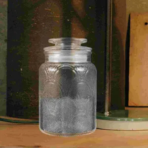 Storage Bottles Food Container Glass Clear Cookies Tea Candy Sugar Coffee Bean Jar