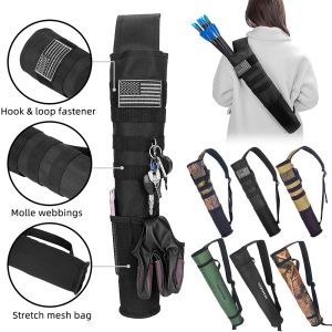 Väskor Oxford Archery Crossbow Arrow Quiver Holder Archery Quiver Bag Justerbar axelband Midja Hängande Bow Storage Pouch