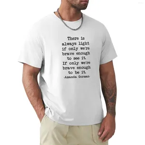 Polos męski Amanda Gorman poeta laureat poezja: Zawsze jest lekka koszulka vintage ubrania męskie duże i wysokie koszulki