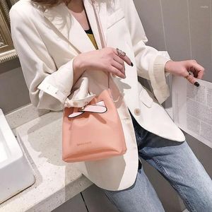 Shoulder Bags Girls Messenger Handbags Women Cute Solid Jelly Casual Small PVC Bucket Matte Crossbody Exquisite