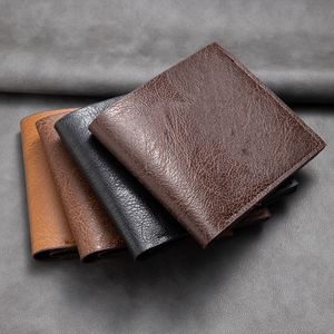 DHL100pcs Brieftaschen Männer Kurze PU Plain Multifunktionale Zwei Faltbare Kurze Kreditkarte Halter Mix Farbe