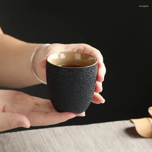 Tazze Piattini TANGPIN Stoviglie Nere Tazza da Tè in Ceramica Tazza da Tè in Porcellana Domestica Cinese 150ml