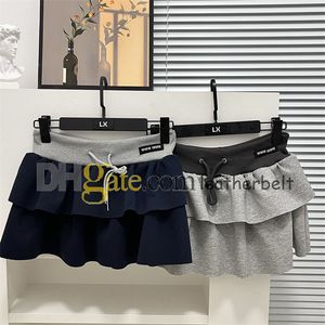 Women Summer Sport Skirts Sexy Mini Shorts Skirt Fashion Flounce Pleated Dress Letter Print High Waist Frill A Line Skirt Yoga Shorts