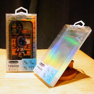 Universal PVC Transparent Phone Case Packaging Box Laser Bottom Card för iPhone Samsung 4.7-6.7 