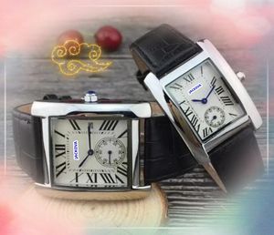 Casais Roman Dial Relógios Auto Day Date Elegante e Nobre Diamante Movimento Japonês Quartzo Super Luminoso Mulheres Homens tanque deve dois meio pinos designer senhora relógio Relógio