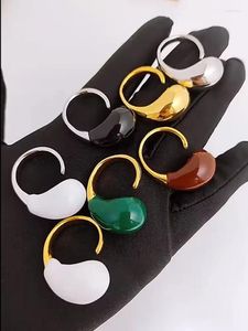 Anéis de cluster chique colorido esmalte gota esmalte abertura para mulheres meninas delicado vintage jóias festa acessório presente