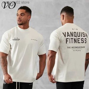 Men's T-Shirts Mens Retro Plus Size T-shirt Summer New Sports Cotton Round Neck Short Slved Jogger Running Training T-shirt T240401