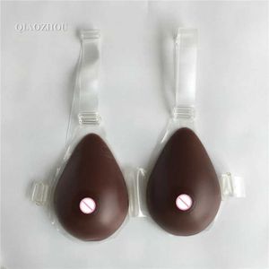 Cuscinetto per il seno 600g forme realistiche del seno in silicone 34/36 b dimensione della tazza tette finte con spalline del reggiseno per cosplay transsexuel 240330