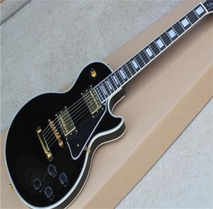 Ebenholts fingerplatta bindning Bindande anpassad butik svart skönhet elektrisk gitarr mahogny kropp hals toppkvalitet gyllene tulpan form peg t2257199
